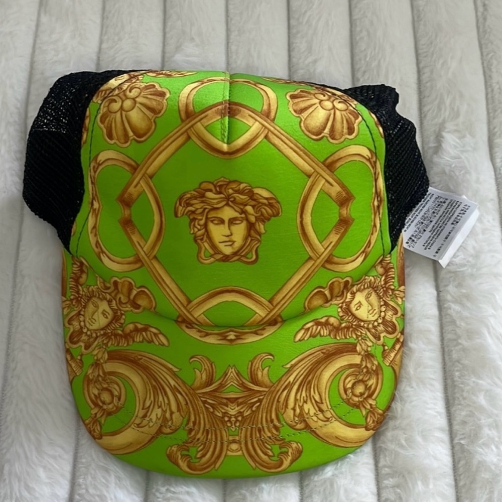 Versace Black and Green Cap